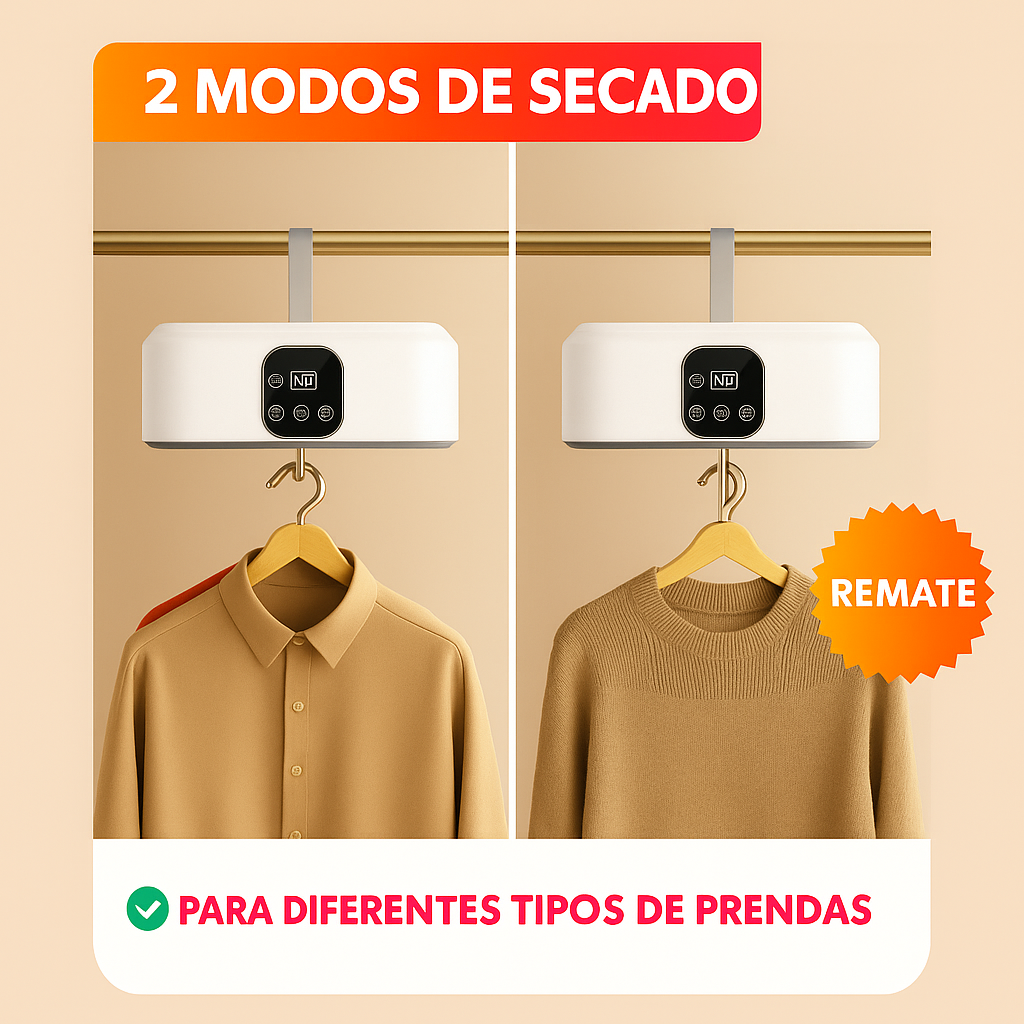 SECADOR ELECTRICO PLEGABLE DE ROPA